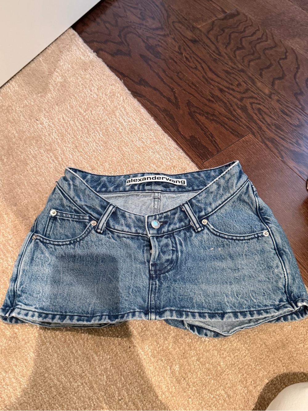 Alexander Wang Light Blue Denim Mini skort